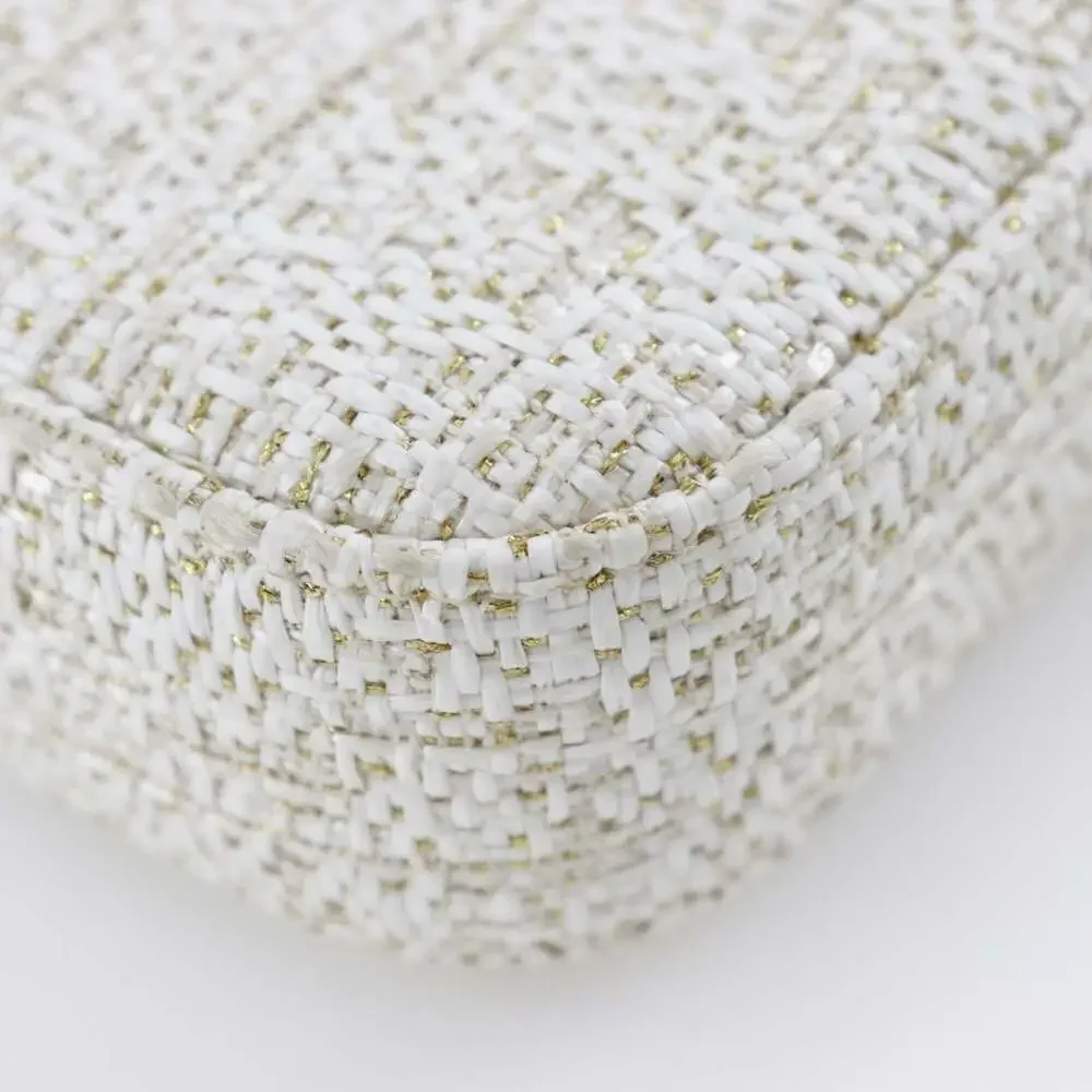 CHANEL White Deauville Shoulder Bag